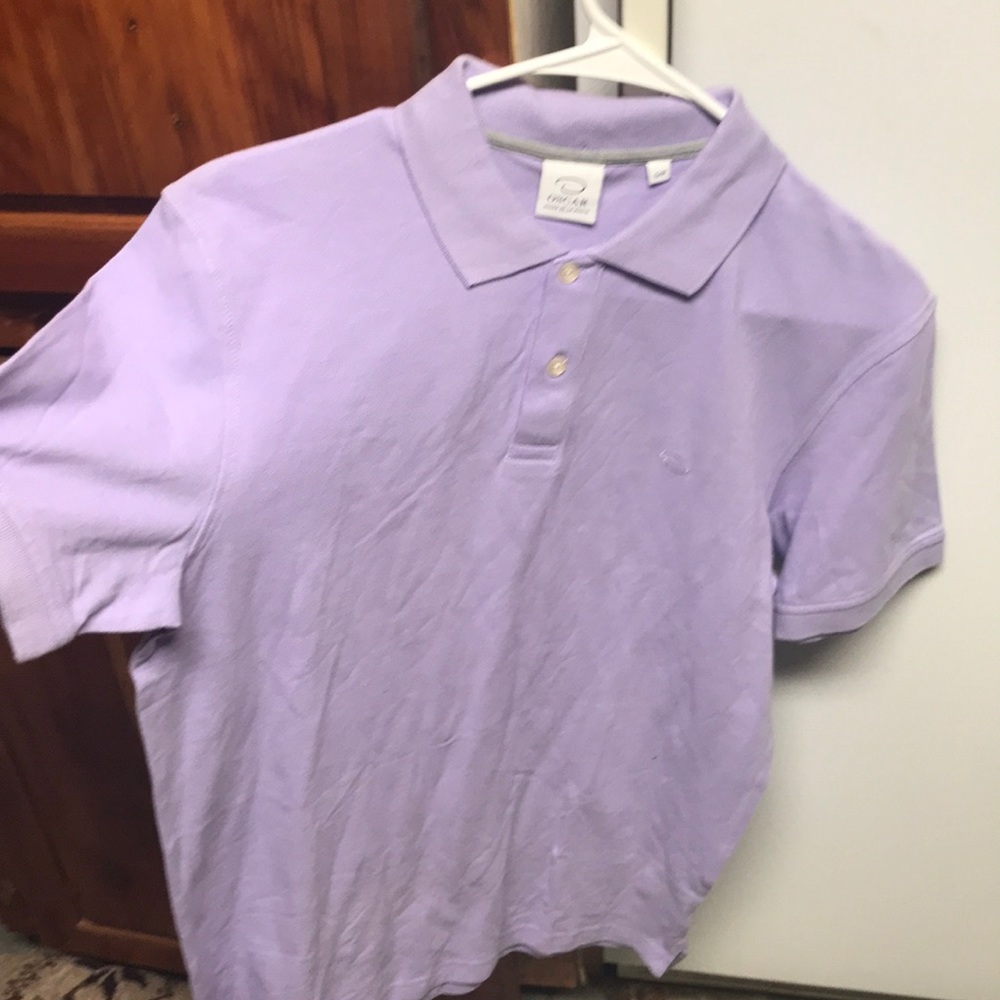 Oscar de la renta button up collared short sleeve
